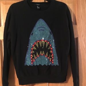 3D Shark Crew Neck